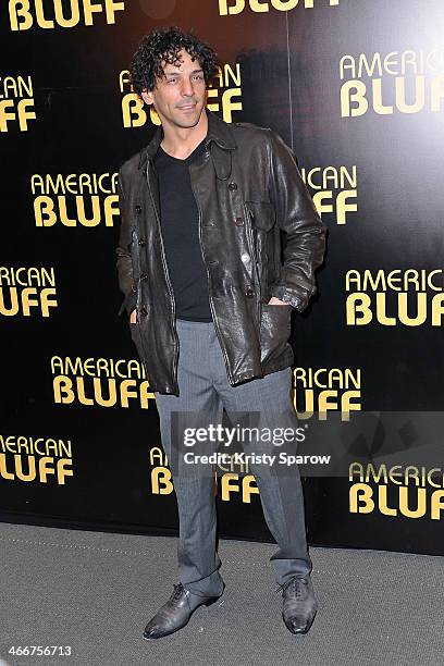 Tomer Sisley attends the 'American Bluff' Paris Premiere at Cinema UGC Normandie on February 3, 2014 in Paris, France.