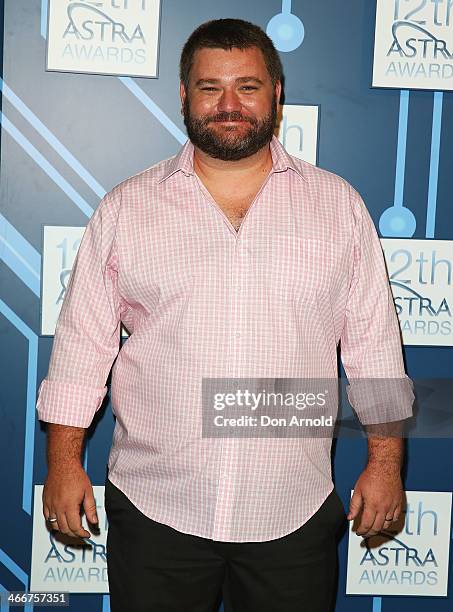 Favourite Male Personality nominee Paul Murray poses during 12th Annual ASTRA Awards Media Call at the Carriageworks on February 4, 2014 in Sydney,...