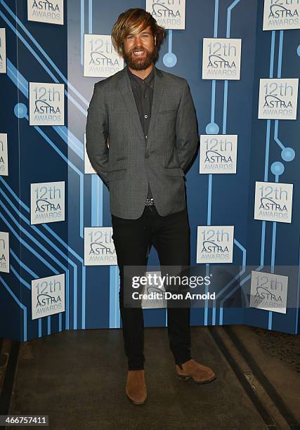 Favourite Male Personality nominee Danny Clayton poses during 12th Annual ASTRA Awards Media Call at the Carriageworks on February 4, 2014 in Sydney,...