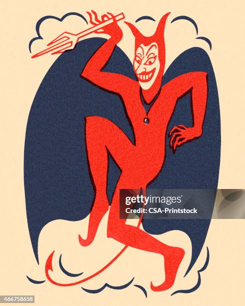 dancing devil - evil stock illustrations