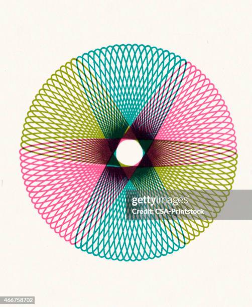 multi color line design - spirograph stock illustrations
