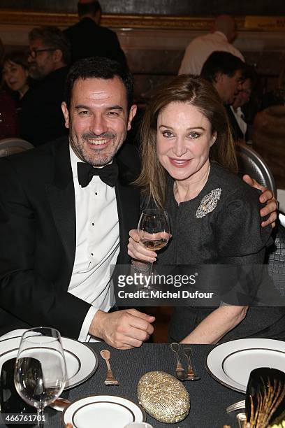 Olivier Josse and Becca Cason Thrash attend the David Khayat Association 'AVEC' Gala Dinner on February 3, 2014 in Versailles, France.