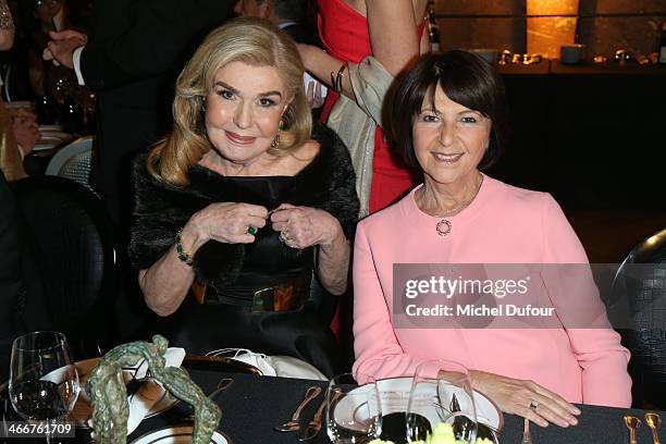 Marianna Vardinoyannis and Martine Dassault attend the David Khayat Association 'AVEC' Gala Dinner on February 3, 2014 in Versailles, France.