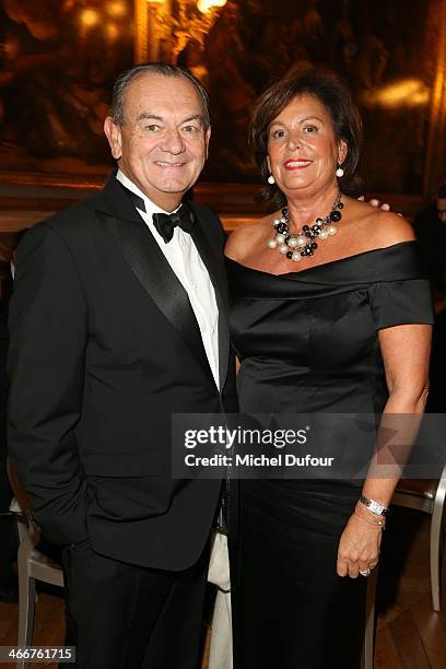 Gilles Bragard and his wife attend the David Khayat Association 'AVEC' Gala Dinner on February 3, 2014 in Versailles, France.