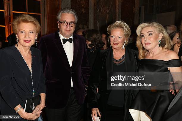 Monique Raymond, SAR Laurent of Belgium, SAR Anne de Bourbon Sicile and Marianna Vardinoyannis attend the David Khayat Association 'AVEC' Gala Dinner...