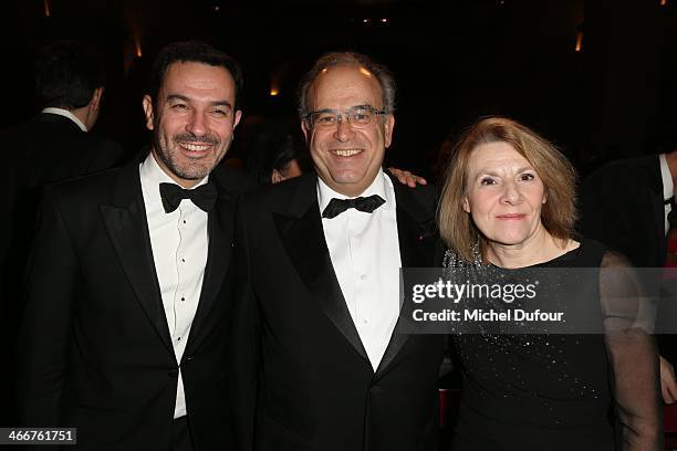 Olivier Josse, David Khayat and Catherine Pegard attend the David Khayat Association 'AVEC' Gala Dinner on February 3, 2014 in Versailles, France.