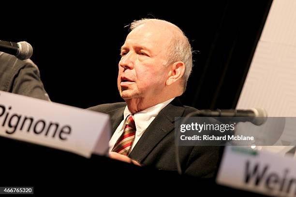 Frank Sinatra Jr. Speaks onstage at 'Sinatra: An American Icon' during the 2015 SXSW Music, Film + Interactive Festival at Austin Convention Center...