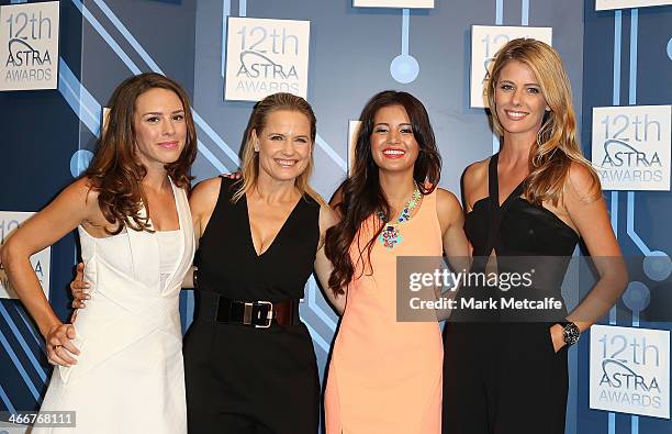 Favourite Female Personality nominees Laura Jayes, Shaynna Blaze, Naomi Sequeira and Lara Pitt pose during a media call ahead of the 12th Annual...