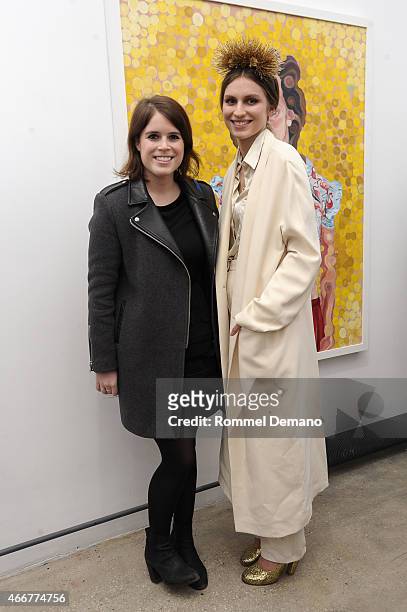 Princess Eugenie and Tali Lennox attend the Tali Lennox Exhibition Opening Reception at Catherine Ahnell Gallery on March 18, 2015 in New York City.