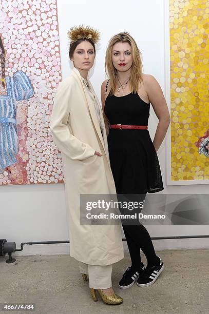 Tali Lennox and Lola Fruchtmann attend the Tali Lennox Exhibition Opening Reception at Catherine Ahnell Gallery on March 18, 2015 in New York City.