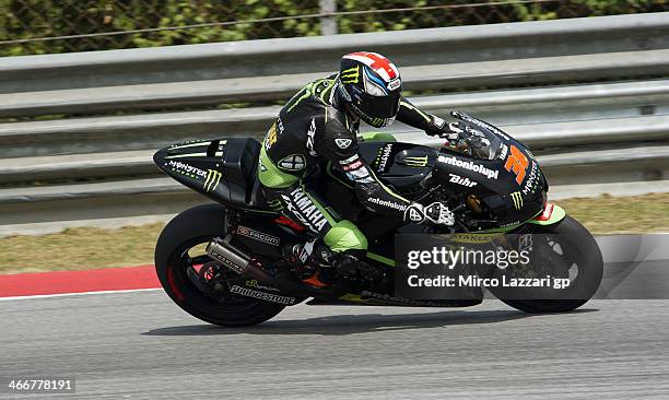 Bradley Smith of Great Britain and Monster Yamaha Tech 3 rounds the bend during the MotoGP Tests in Sepang - Day One at Sepang Circuit on February 4,...