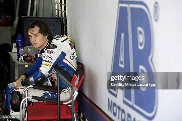 Karel Abraham of the Czech Republic and Cardion AB Motoracing looks on during the MotoGP Tests in Sepang - Day One at Sepang Circuit on February 4,...