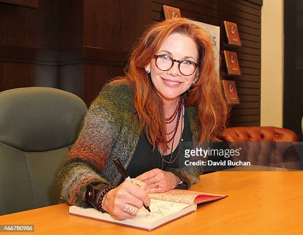 Actress Melissa Gilbert signs copies of her book "My Prairie Cookbook" at Barnes & Noble bookstore at The Grove on March 18, 2015 in Los Angeles,...