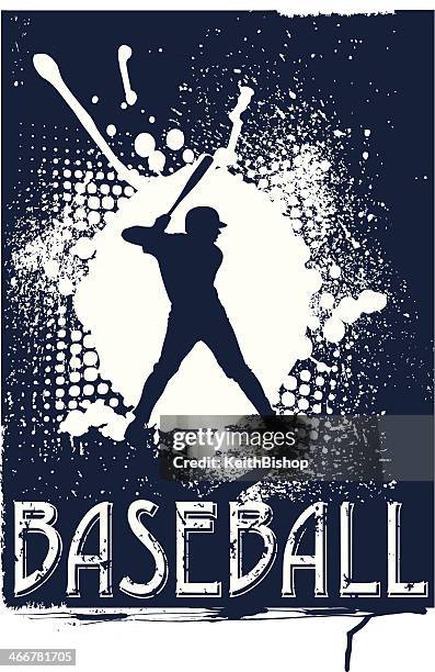 ilustrações de stock, clip art, desenhos animados e ícones de fundo de grunge de basebol - superestrela desportista