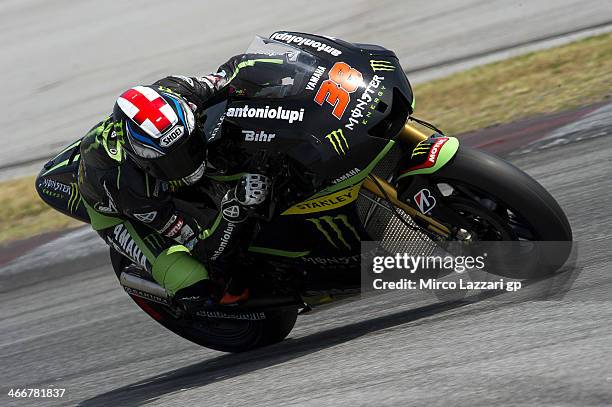 Bradley Smith of Great Britain and Monster Yamaha Tech 3 heads down a straight during the MotoGP Tests in Sepang - Day One at Sepang Circuit on...