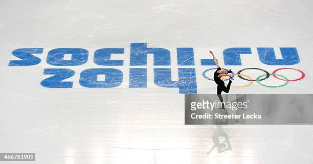 Kaetlyn Osmond of Canada practices during a figure skating training session ahead of the Sochi 2014 Winter Olympics at the Iceberg Skating Palace on...