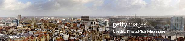 Panoramic view across Bristol in south west England, taken on May 23, 2013.