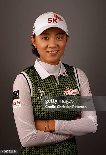 Na Yeon Choi of South Korea poses for a portrait ahead of the LPGA Founders Cup at Wildfire Golf Club on March 18, 2015 in Phoenix, Arizona.