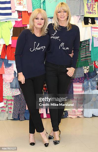 Joanna Lumley and Zoe Ball attend a photocall to launch the M&S 'Love, Mum' shwopping campaign in conjunction with Oxfam at Marks & Spencer Marble...