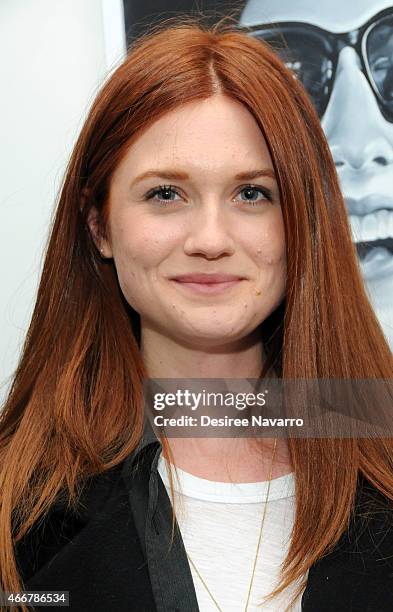 Actress Bonnie Wright attends Tali Lennox Exhibition Opening Reception at Catherine Ahnell Gallery on March 18, 2015 in New York City.