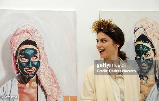 Artist Tali Lennox attends Tali Lennox Exhibition Opening Reception at Catherine Ahnell Gallery on March 18, 2015 in New York City.