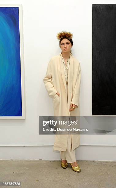 Artist Tali Lennox attends Tali Lennox Exhibition Opening Reception at Catherine Ahnell Gallery on March 18, 2015 in New York City.