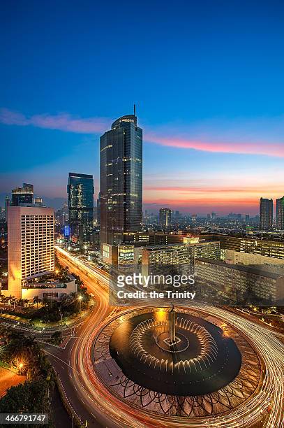 selamat datang monument jakarta - jakarta stock pictures, royalty-free photos & images