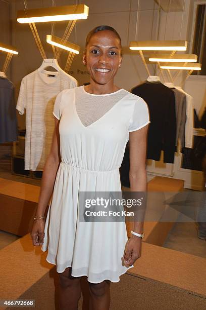 Women team player Marie Laure Delie attend the Basus Cocktail at Le Perchoir on March 18, 2015 in Paris, France.