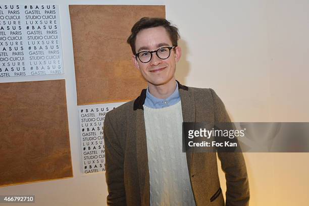 Blogger Basile Viault from mothersoccer attend the Basus Cocktail at Le Perchoir on March 18, 2015 in Paris, France.