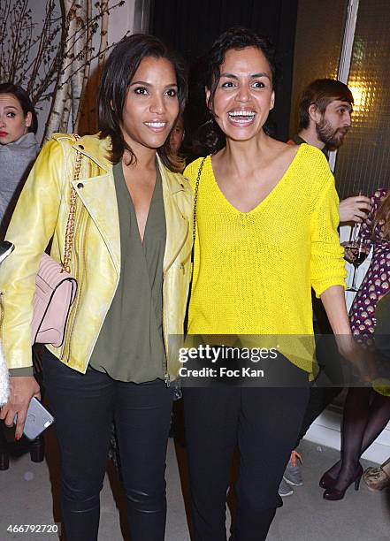 Audrey Chauveau and Laurence Roustandjee attend the Basus Cocktail at Le Perchoir on March 18, 2015 in Paris, France.