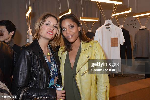 Blogger Sophie La Modeuse and Audrey Chauveau attend the Basus Cocktail at Le Perchoir on March 18, 2015 in Paris, France.