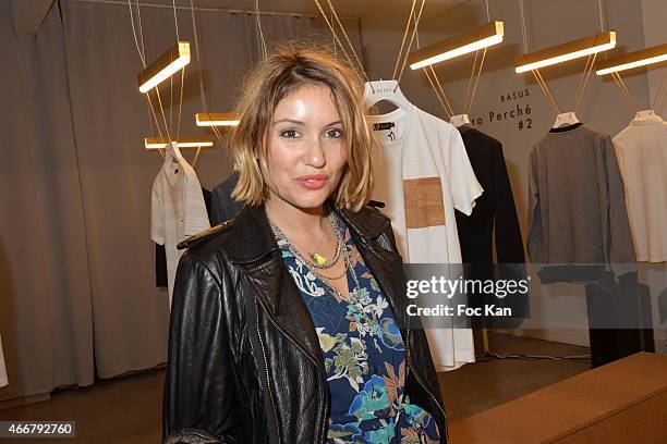 Blogger Sophie La Modeuse attends the Basus Cocktail at Le Perchoir on March 18, 2015 in Paris, France.