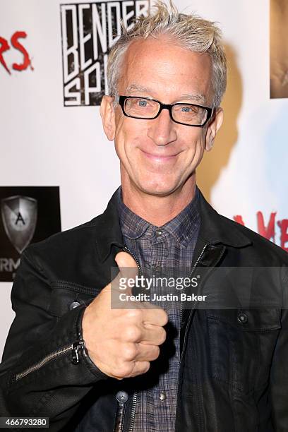 Comedian Andy Dick attends the premiere of Freestyle Releasing's new film 'Zombeavers' at The Theatre At The Ace Hotel on March 18, 2015 in Los...