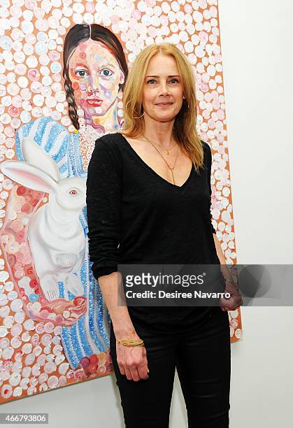 Founder and director Catherine Ahnell attends Tali Lennox Exhibition Opening Reception at Catherine Ahnell Gallery on March 18, 2015 in New York City.