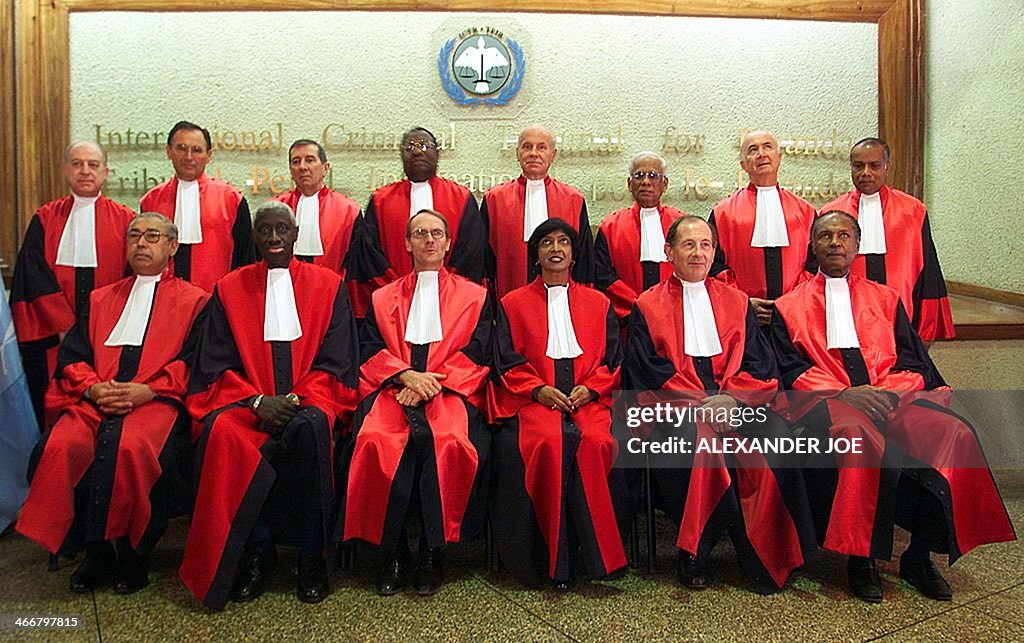 Courts In Rwanda The Judges of the International Criminal Tribunal for Rwanda pose for ...