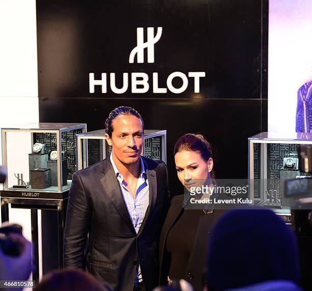 Bruno Alves and Rute Alves attend Mercedes Benz Fashion Week Istanbul FW15 on March 18, 2015 in Istanbul, Turkey.