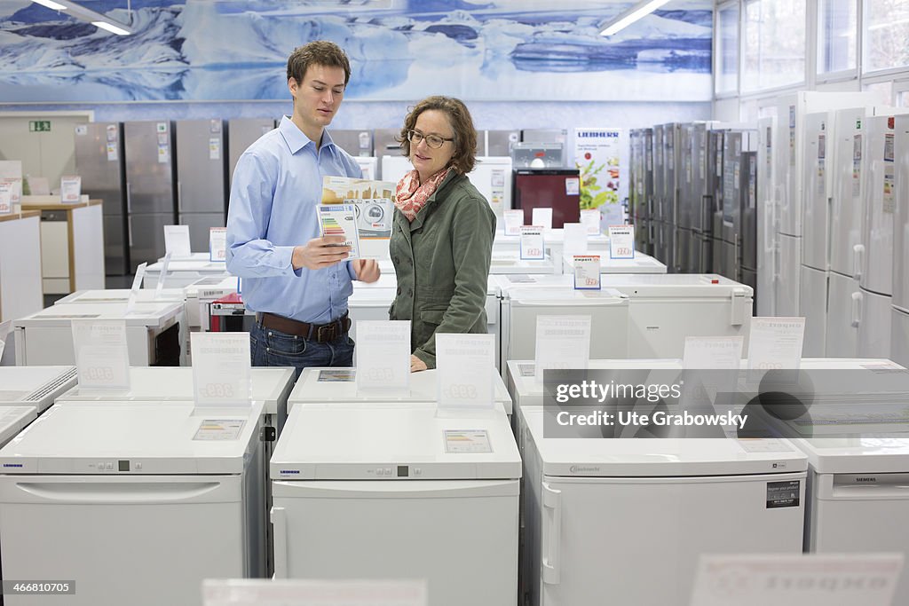 White Goods In Electronics Retail Store