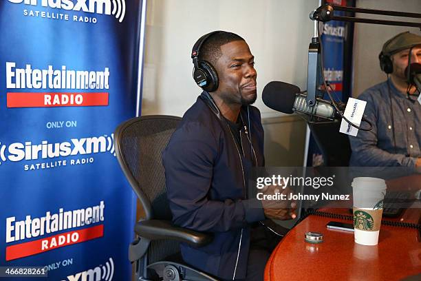 Kevin Hart invades "The Whoolywood Shuffle" at SiriusXM Studios on February 4, 2014 in New York City.