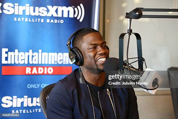 Kevin Hart invades "The Whoolywood Shuffle" at SiriusXM Studios on February 4, 2014 in New York City.