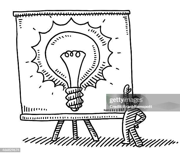 illustrations, cliparts, dessins animés et icônes de présentation graphique de dessin ampoule idée - ampoule dessin