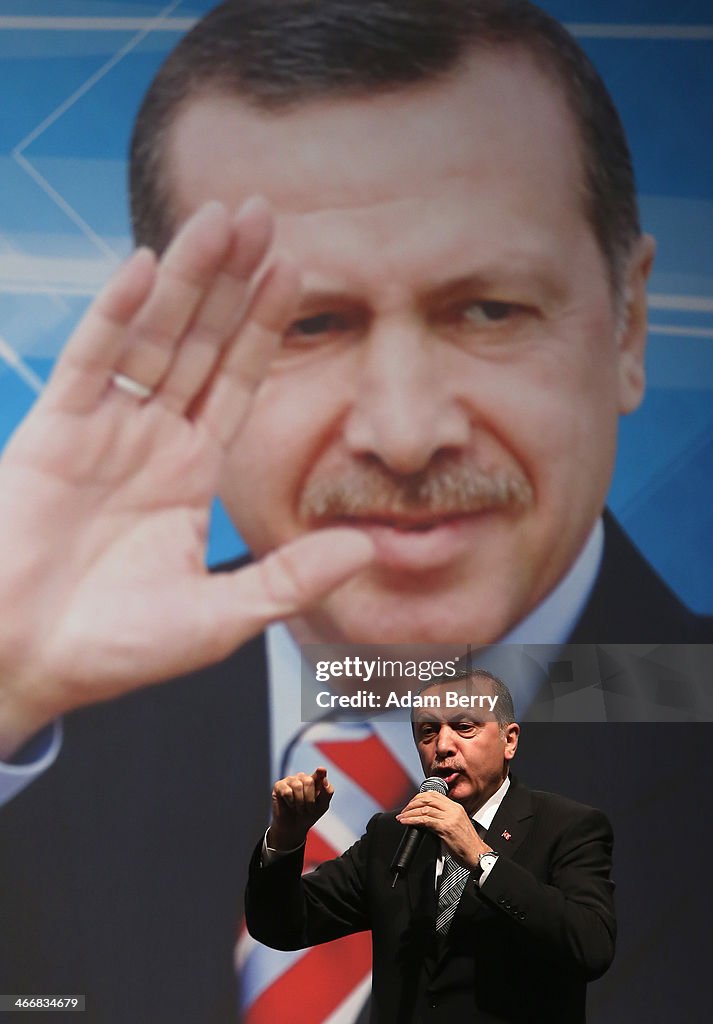 Turkish Prime Minister Erdogan Holds Rally In Berlin