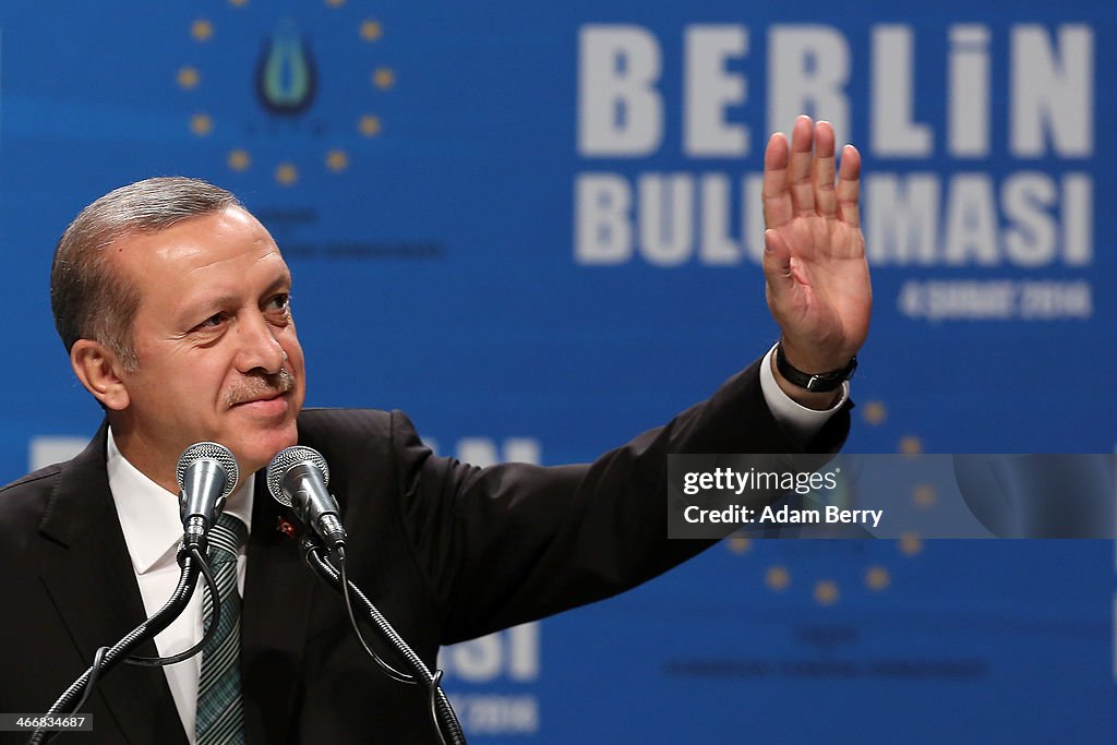 Turkish Prime Minister Erdogan Holds Rally In Berlin