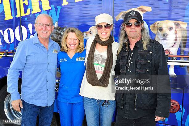 President of the Lucy Foundation Joey Herrick, Dr. Karen Halligan, actress Alison Eastwood and Shane Smith attend Eastwood Ranch Foundation and PAWS...