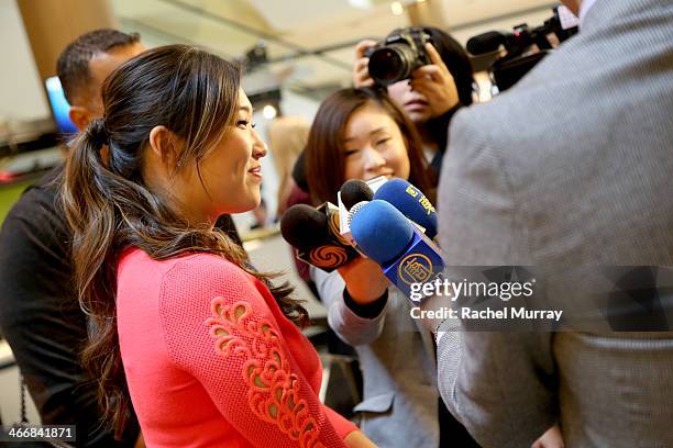 Actress Jenna Ushkowitz celebrates Chinese New Year at The Beverly Center on February 4, 2014 in Los Angeles, California.