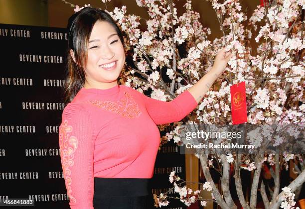 Actress Jenna Ushkowitz celebrates Chinese New Year at The Beverly Center on February 4, 2014 in Los Angeles, California.