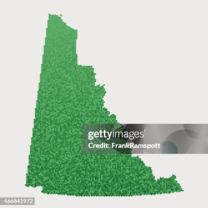 Yukon Map Green Hexagon Pattern Yukon Map Green Hexagon Pattern