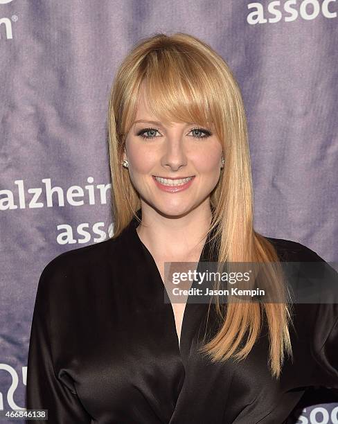 Actress Melissa Rauch attends the 23rd Annual "A Night At Sardi's" To Benefit The Alzheimer's Association at The Beverly Hilton Hotel on March 18,...