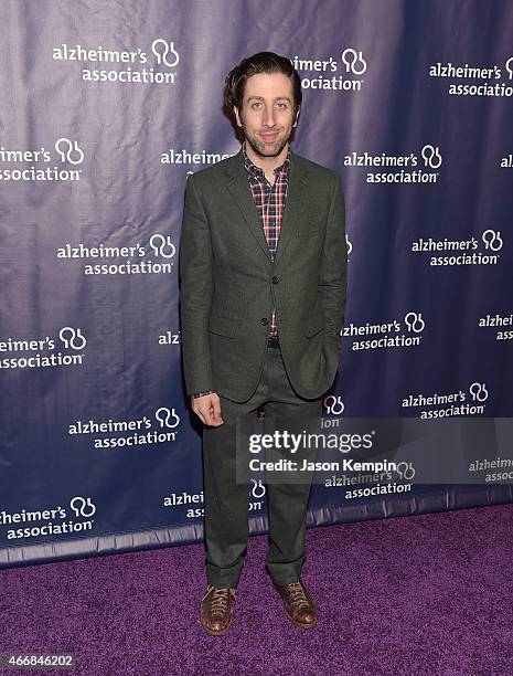 Actor Simon Helberg attends the 23rd Annual "A Night At Sardi's" To Benefit The Alzheimer's Association at The Beverly Hilton Hotel on March 18, 2015...