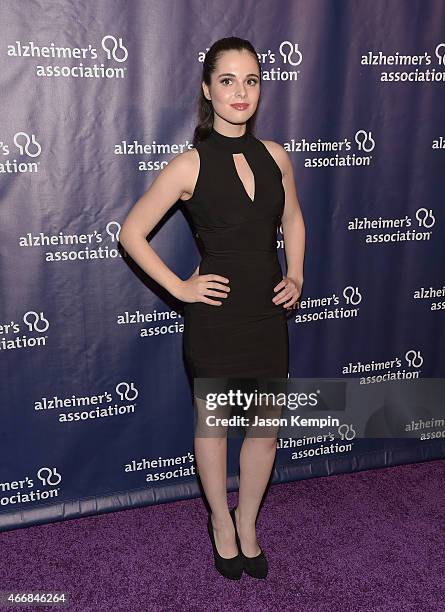 Actress Vanessa Marano attends the 23rd Annual "A Night At Sardi's" To Benefit The Alzheimer's Association at The Beverly Hilton Hotel on March 18,...