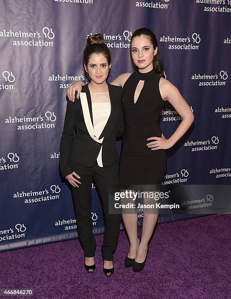 Laura Marano and Vanessa Marano attend the 23rd Annual "A Night At Sardi's" To Benefit The Alzheimer's Association at The Beverly Hilton Hotel on...